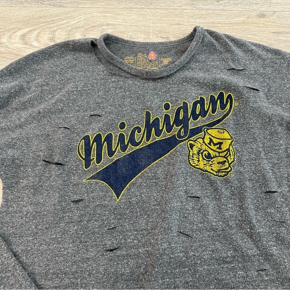 Retro brand Michigan university sweatshirt & tee bundle - Picture 10 of 11